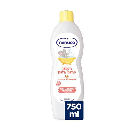 Nenuco Bath Soap With Sweet Almond Milk, Body & Hair, 750 ml