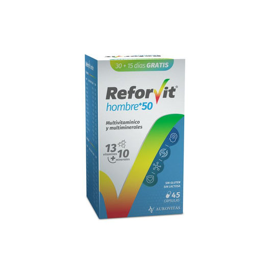 Reforvit Daily Food Supplement For Daily Reinforcement, Tailored To The Needs Of Age And Sex Men 50+, 45 capsules