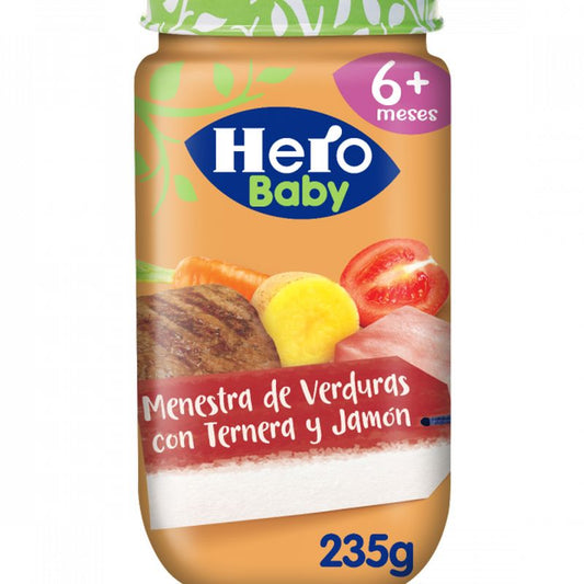 Hero Baby Vegetable Soup Jar with Beef and Ham, 235g
