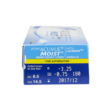 Acuvue 1 Day Moist Daily Toric Lenses , 30 units