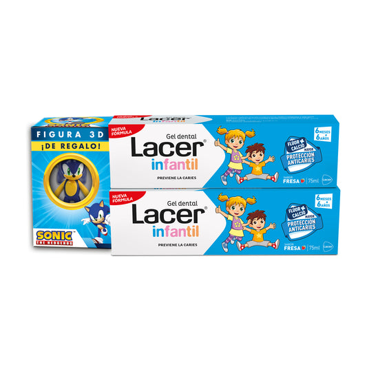 Lacer Duplo Children's Gel 75 Ml + Sonic Figure Gift Set