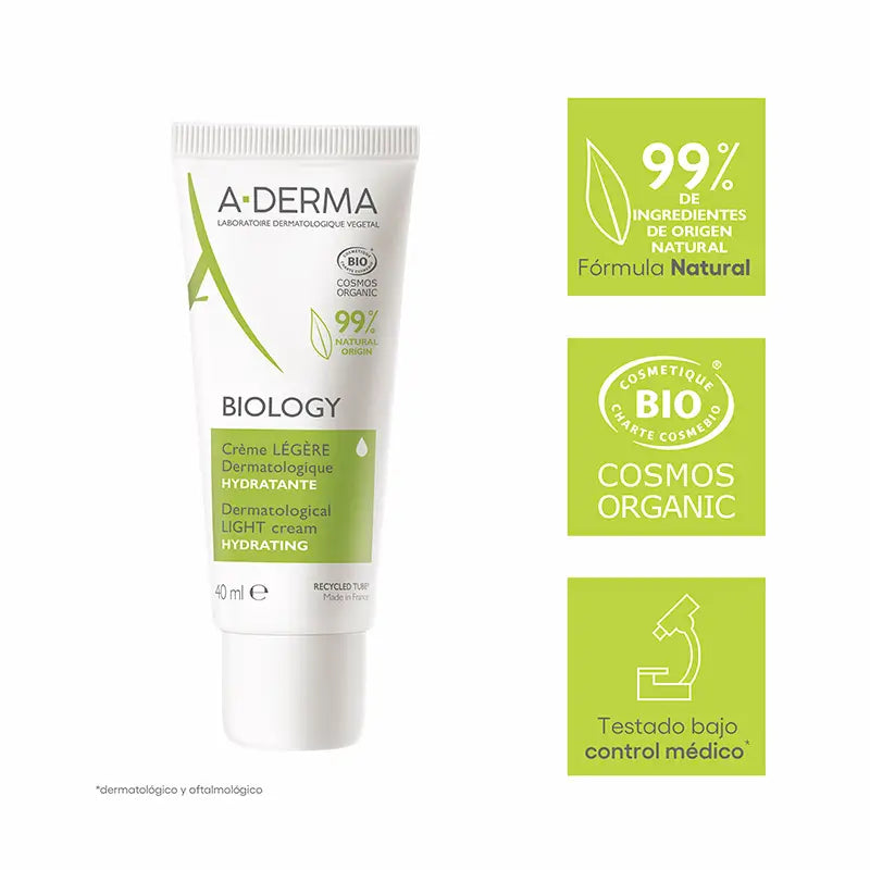 A-Derma Biology Ligera Dermatológica Hidratante 40 ml