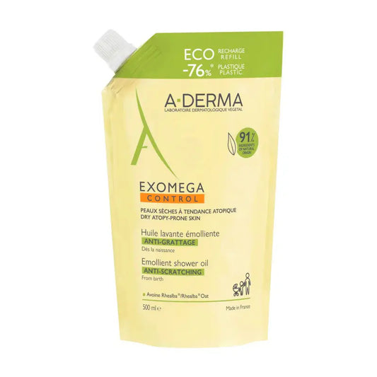 A-Derma Exomega Control Aceite Eco-Recambio, 500 ml