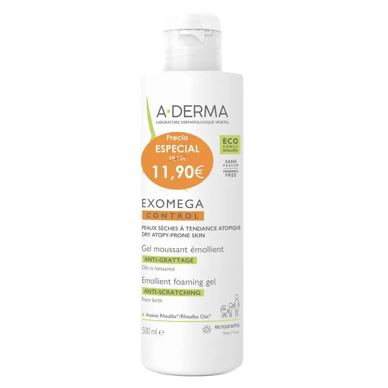 A-Derma Exomega Control Gel Espumoso  , 500 ml