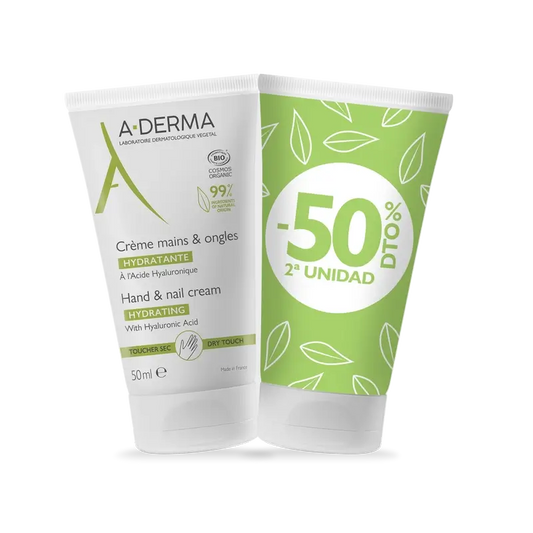 A-Derma Pack Duplo Hand and Nail Cream, 2 X 50 Ml