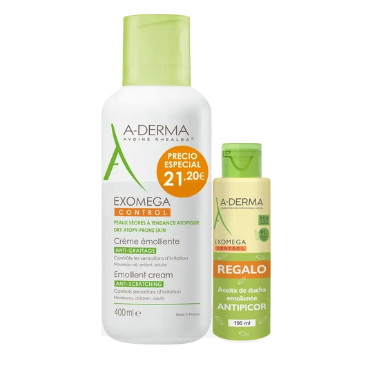 A-Derma Pack Exomega Control Cr 400 Ml + Oil 100Ml