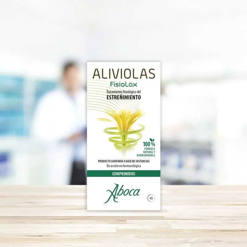 Aboca Aliviolas Fisiolax Constipation, Regulates Intestinal Transit, Physiological Action, 45 tablets