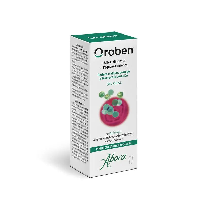 Aboca Oroben Aftagen Oral Gel Mouth Health, Reduces Pain, Protects And Cures Aphthas, Gingivitis, Lesions, 15 ml