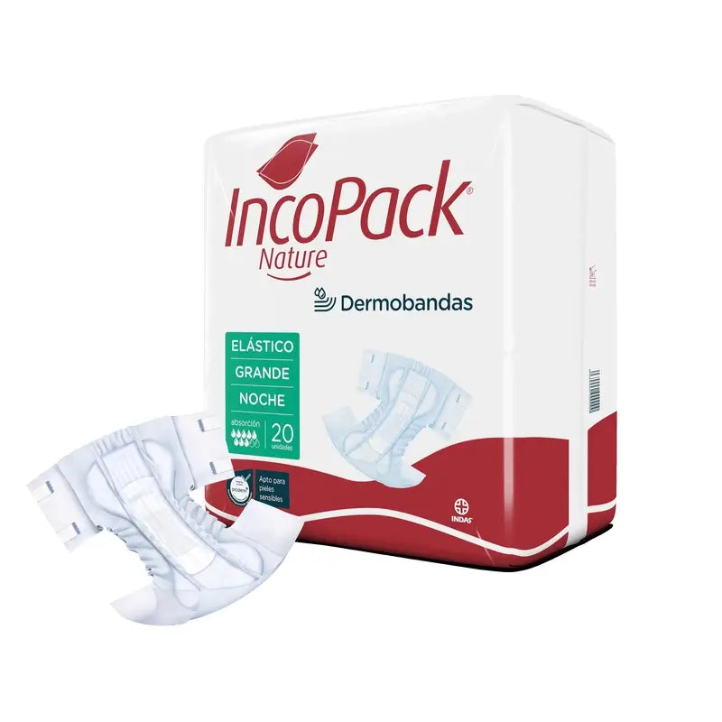 Incopack Nature Elastic Absorbent Nature Large Size , 80 units