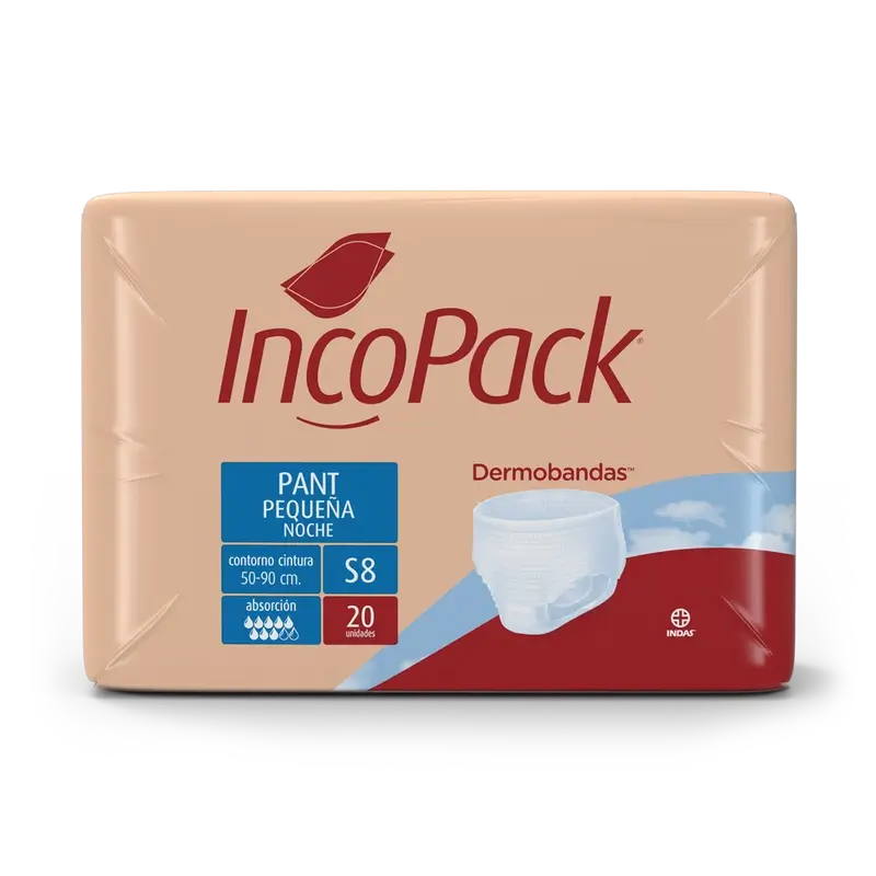 Incopack Absorbent Night Pant Pant Small Size , 80 units