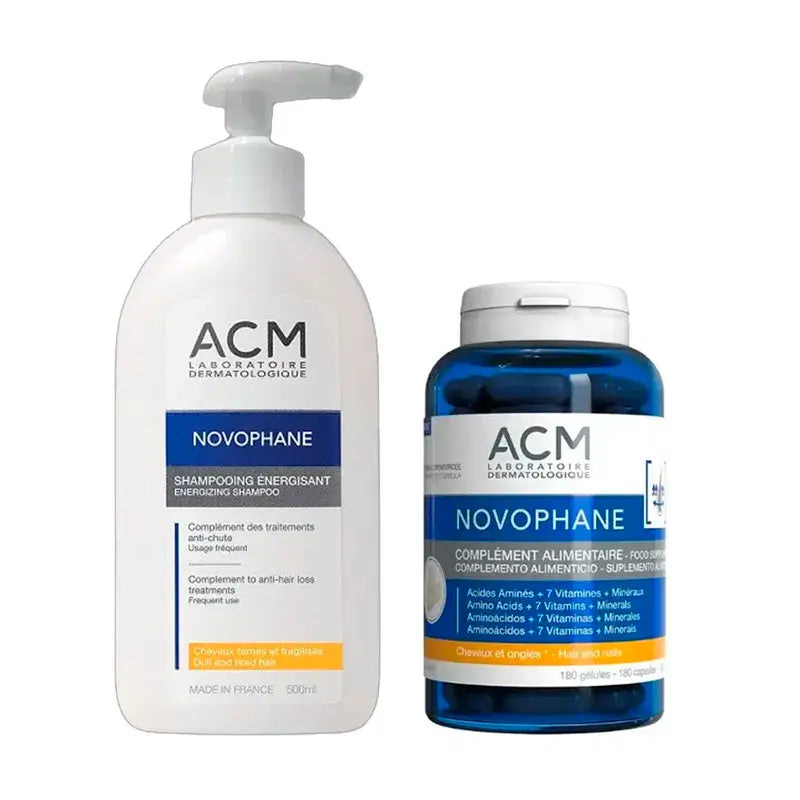 Acm Laboratoires Novophane Gift Pack 180 Capsules + Energising Shampoo 100 Ml