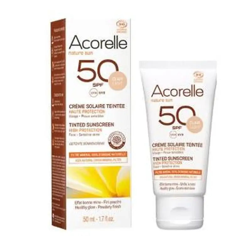 Acorelle Crema Facial Color Light Spf50 50Ml.