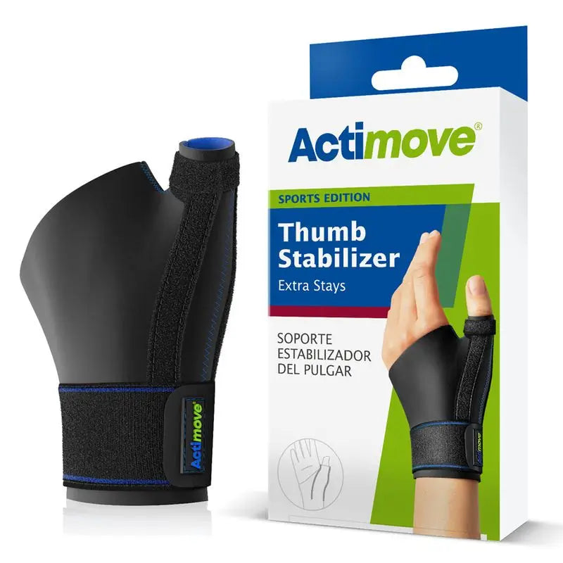 Actimove  Estabilizador De Pulgar Con Férulas, Color Negro, Talla L/Xl