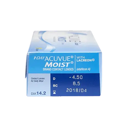 Acuvue 1 Day Moist Daily Lenses , 30 units - -8.00,9.0,14.2