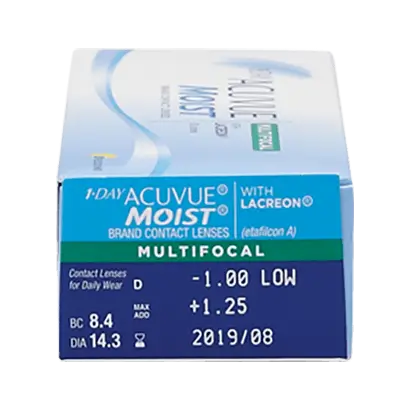 Acuvue 1 Day Moist Daily Multifocal Lenses , 30 units - -9.00,8.4,Alta,14.30