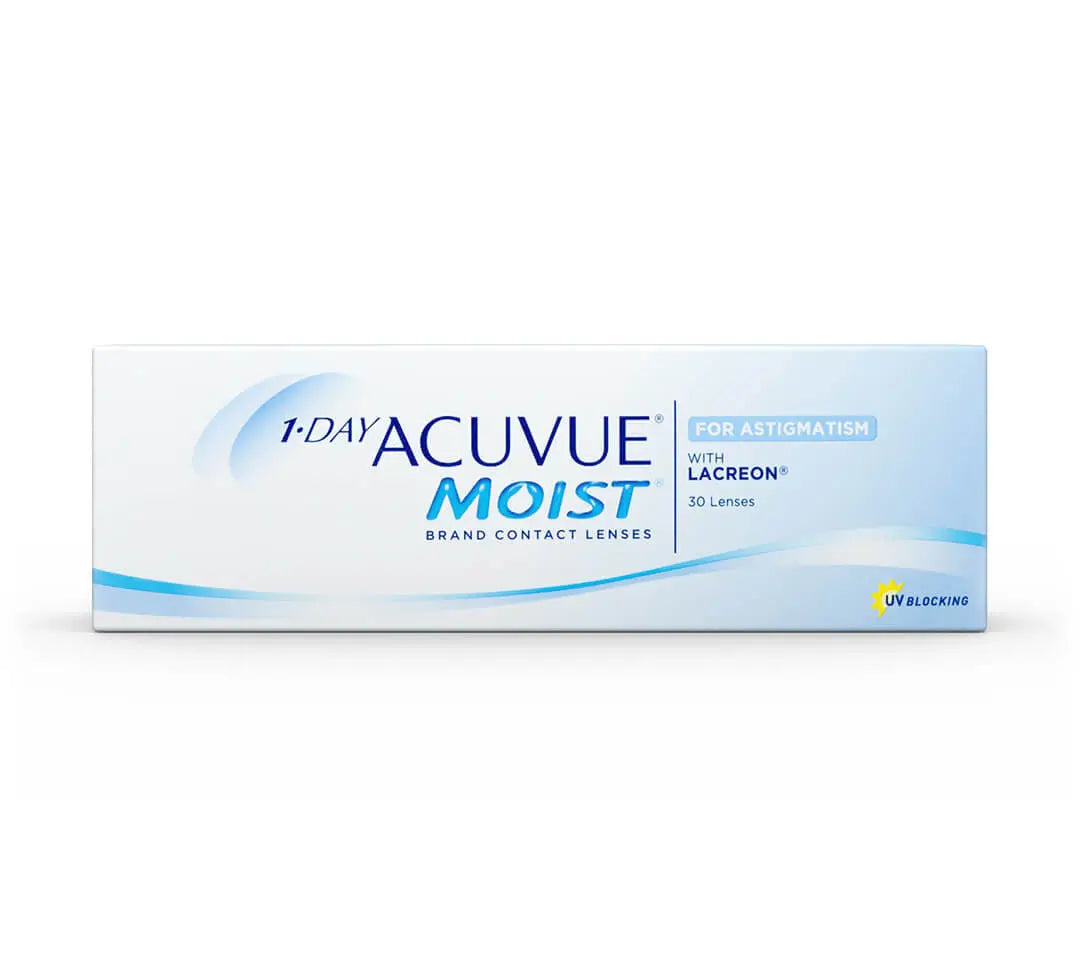 Acuvue 1 Day Moist  Lentillas Tóricas Diarias , 30 unidades