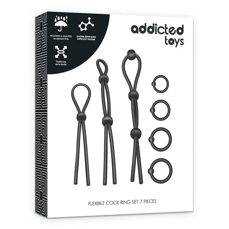 Addicted Toys  Kit De 7 Anillas Silicona Flexible