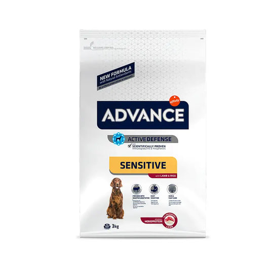 Advance Canine Adult Sensitive Cordero Arroz 3Kg, pienso para perros