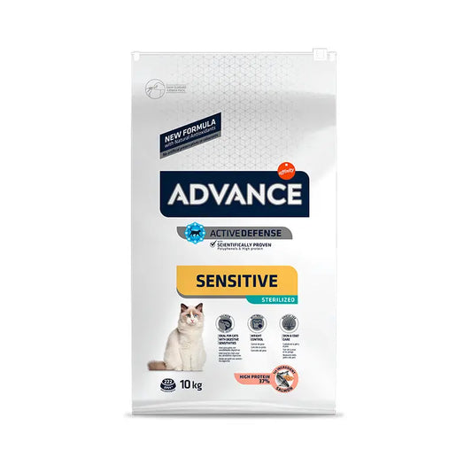 Advance Feline Adult Esterilizado Sensitive 10 Kg, pienso para gatos