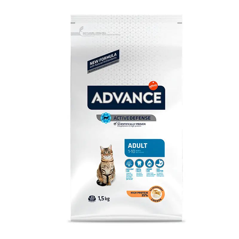 Advance Feline Adult Pollo Arroz 1,5Kg, pienso para gatos