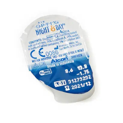 Air Optix Night&Day Aqua Spherical Monthly Contact Lenses, 6 units