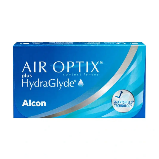 Air Optix Plus Hydraglade Monthly Spherical Contact Lenses, 3 units