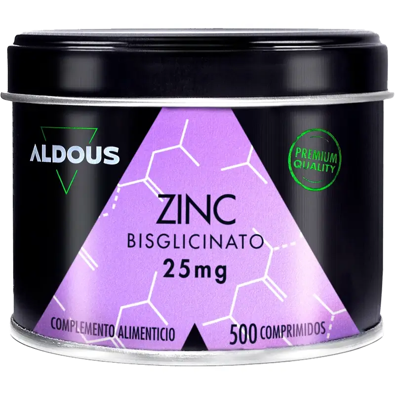 Aldous Bio Zinc Bisglycinate 25 Mg, 500 tablets