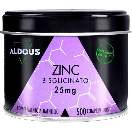 Aldous Bio Zinc Bisglycinate 25 Mg, 500 tablets