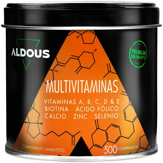 Aldous Bio Multivitamins Vitamin C, D, E, A, B Vitamins, Biotin, Folic Acid, Calcium, Zinc, Selenium , 500 tablets