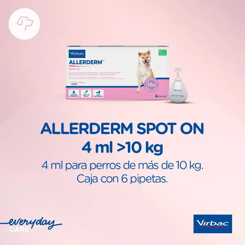 Virbac Allerderm Spot-On 4 ml 6 Pipettes