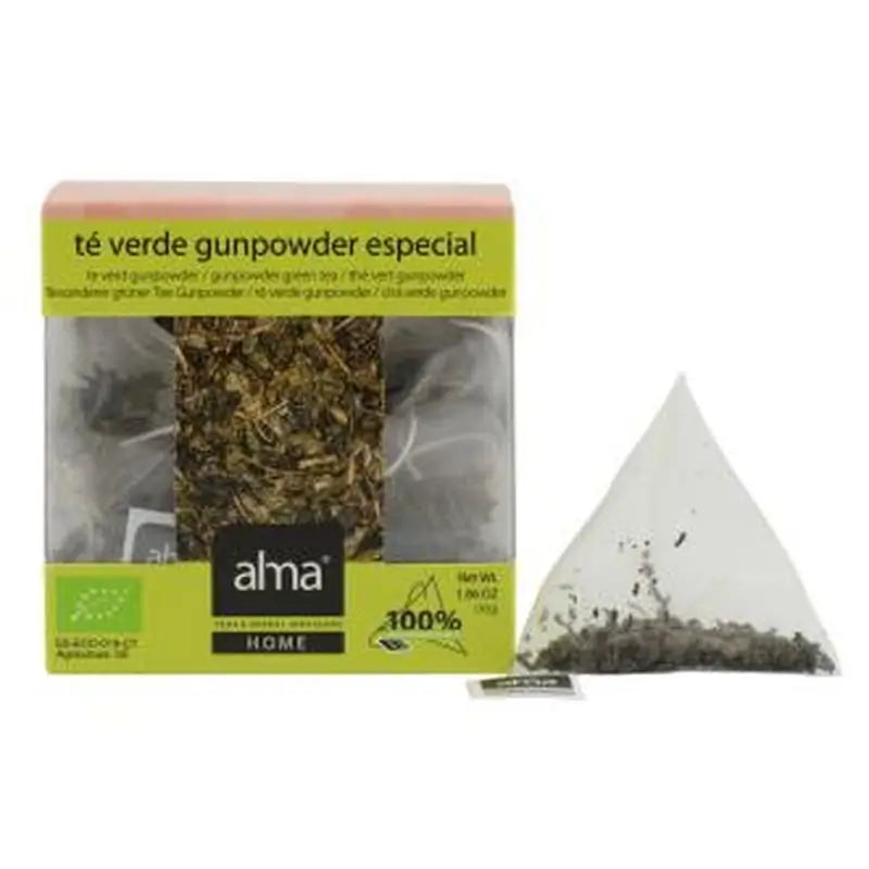 Alma Home Te Verde Gunpower Infusion 15Piramide. Eco Vegan