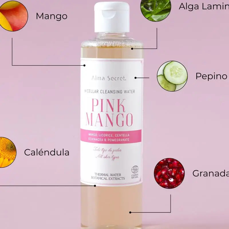 Alma Secret Pink Mango Micellar Water With Mango, Liquorice, Centella And Pomegranate