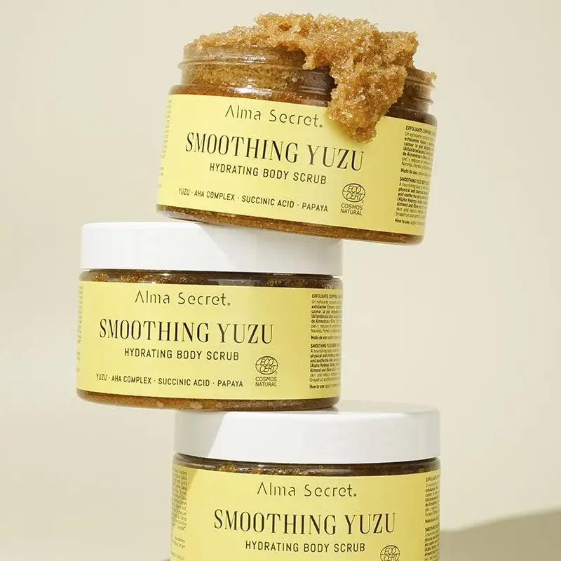 Alma Secret Yuzu Body Scrub with Aha, Papaya Enzyme and Succinic Acid