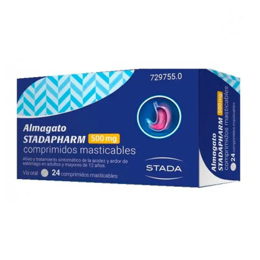 Almagato Stadapharm 500 mg, 24 comprimidos Masticables