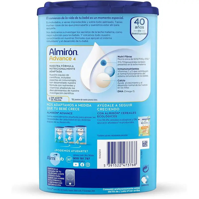 Almiron Advance 4 Growing-Up Milk From 24 Months, 4 X 800g