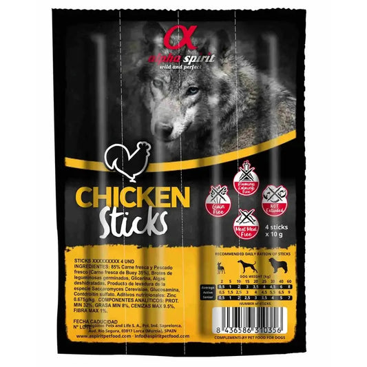 Alpha Spirit Alpha Spirit Canine Barritas Pollo 16X4Uds