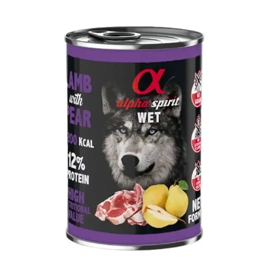 Alpha Spirit Alpha Spirit Canine Lamb With Pear Tin 6X400Gr