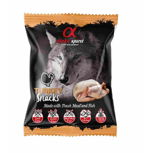 Alpha Spirit Alpha Spirit Canine Turkey Snacks 24X50Grs