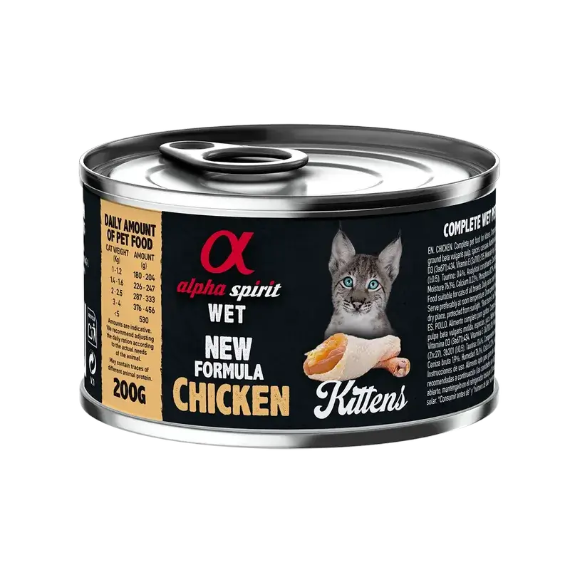 Alpha Spirit Alpha Spirit Feline Kitten Chicken Tin Box 6X200Gr