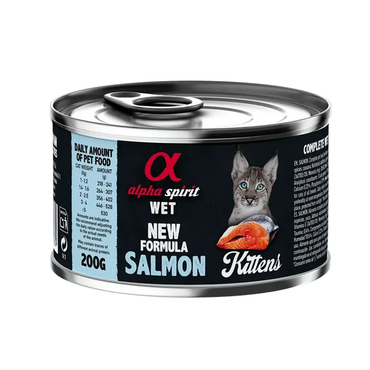 Alpha Spirit Alpha Spirit Feline Kitten Salmon Can Box 6X200Gr