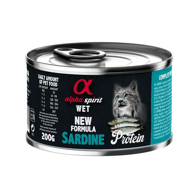 Alpha Spirit Alpha Spirit Feline Sardine Canned Box 6X200Gr