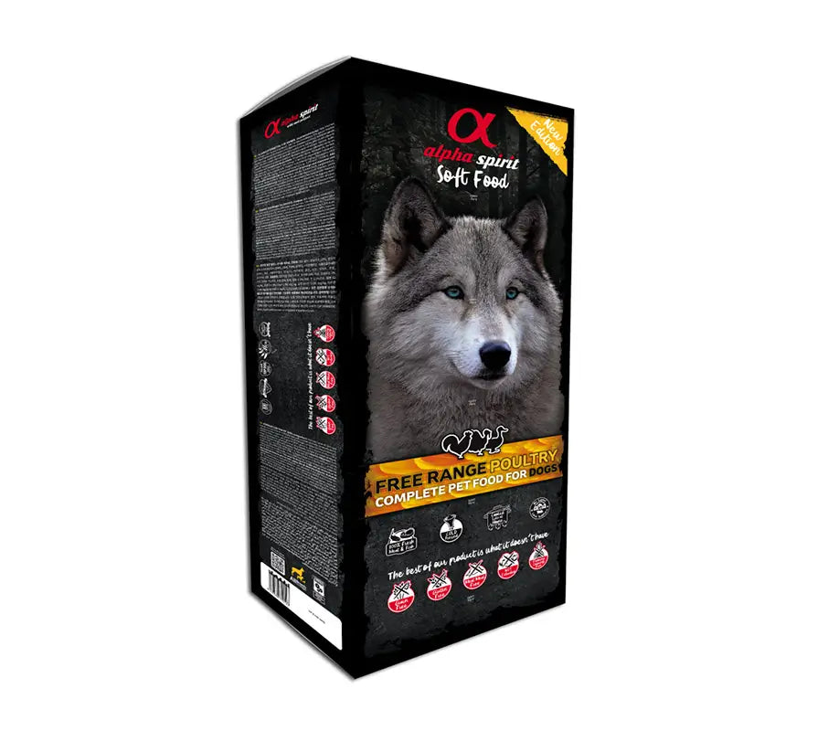 Alpha Spirit Canine Adult Ave Corral Semihumedo Caja 9Kg, pienso para perros