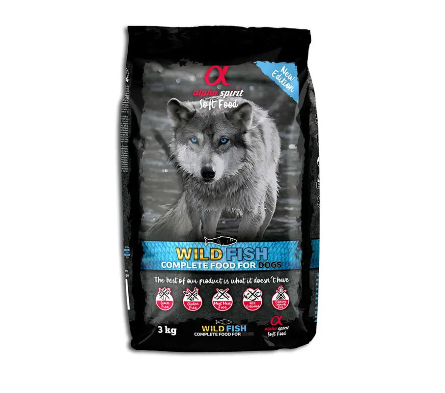 Alpha Spirit Canine Adult Pescado Semihumedo 3Kg, pienso para perros