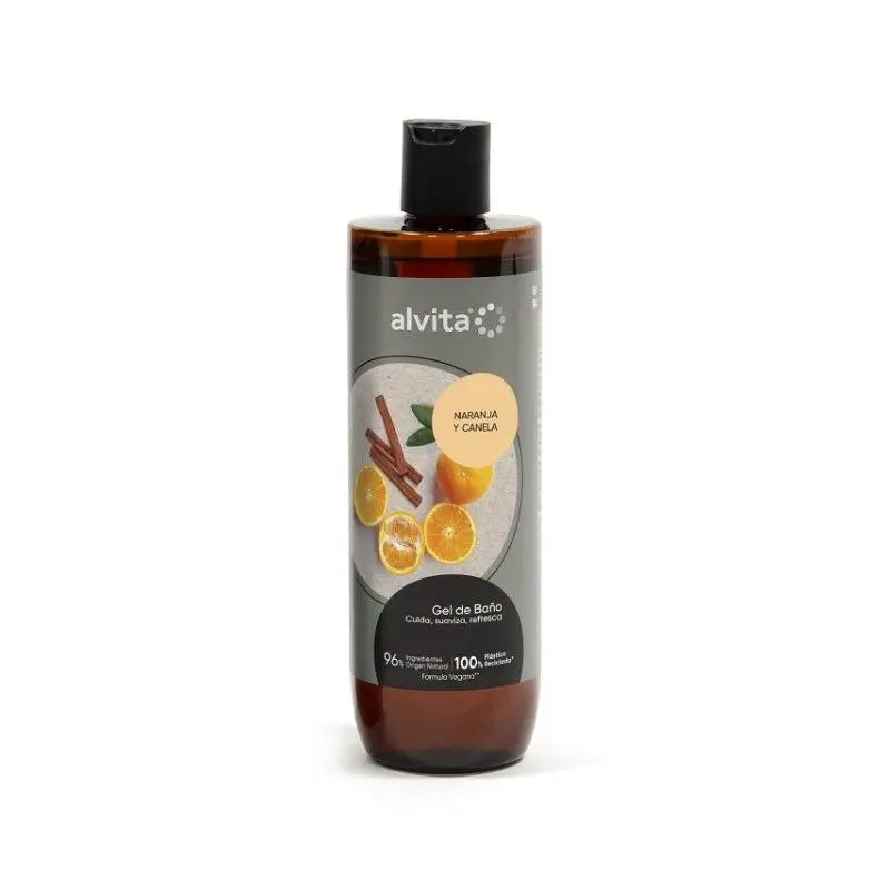 Alvita Gel Baño Naranja Y Canela, 400 ml