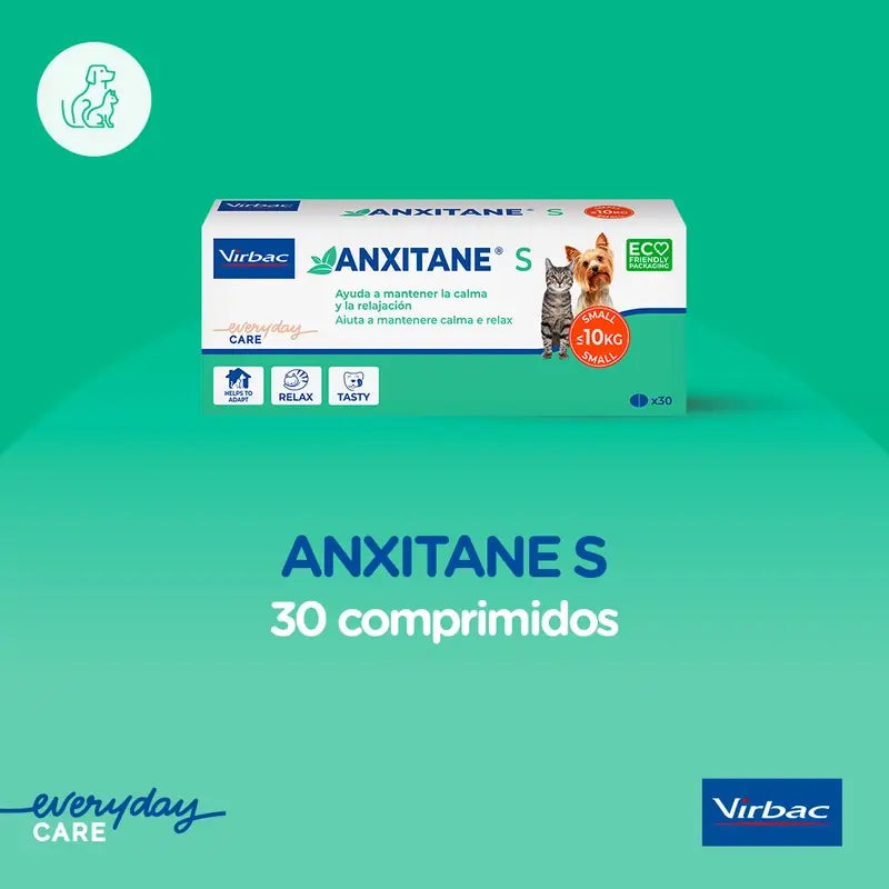 Virbac Anxitane M/L, 30 Relaxing Tablets For Dogs +10Kg