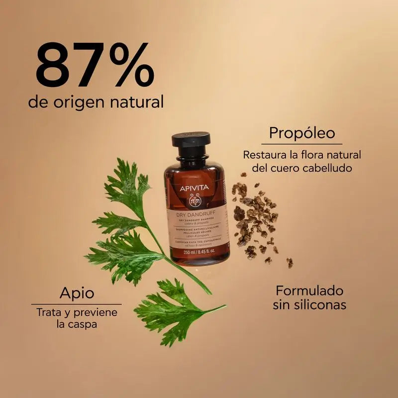 APIVITA Champú Anticaspa Seca con Apio & Propóleo 250 ml