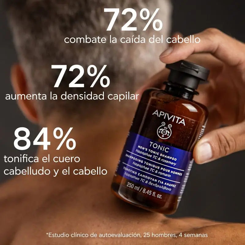 APIVITA Champú Tonificante Hombre para Caída Cabello con Espino Amarillo y Romero 250 ml