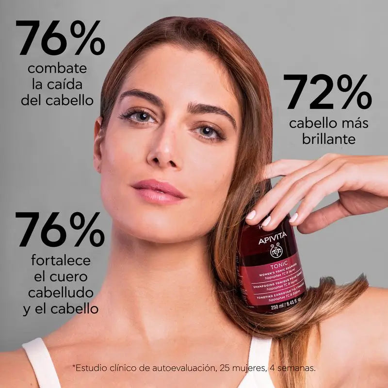 APIVITA Champú Tonificante Mujer Para Caida Cabello con Espino Amarillo & Laurel 250 ml