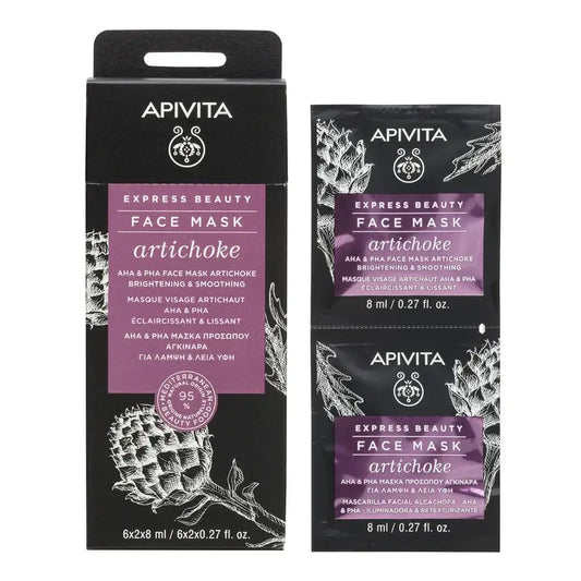 Apivita Express Beauty Brightening & Retexturising Artichoke Mask , 2x8 ml