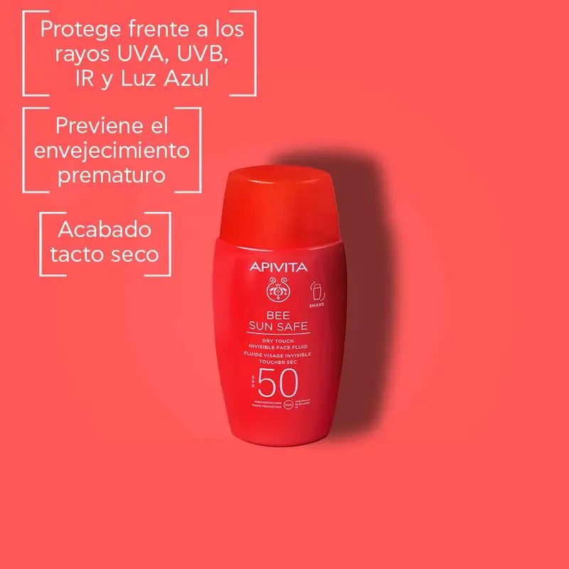 APIVITA Invisible Face Fluid Dry Touch SPF 50, 50 ml